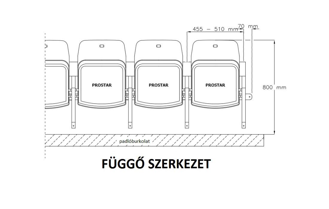 álló szerkezet Stadion ülőke  Prostar